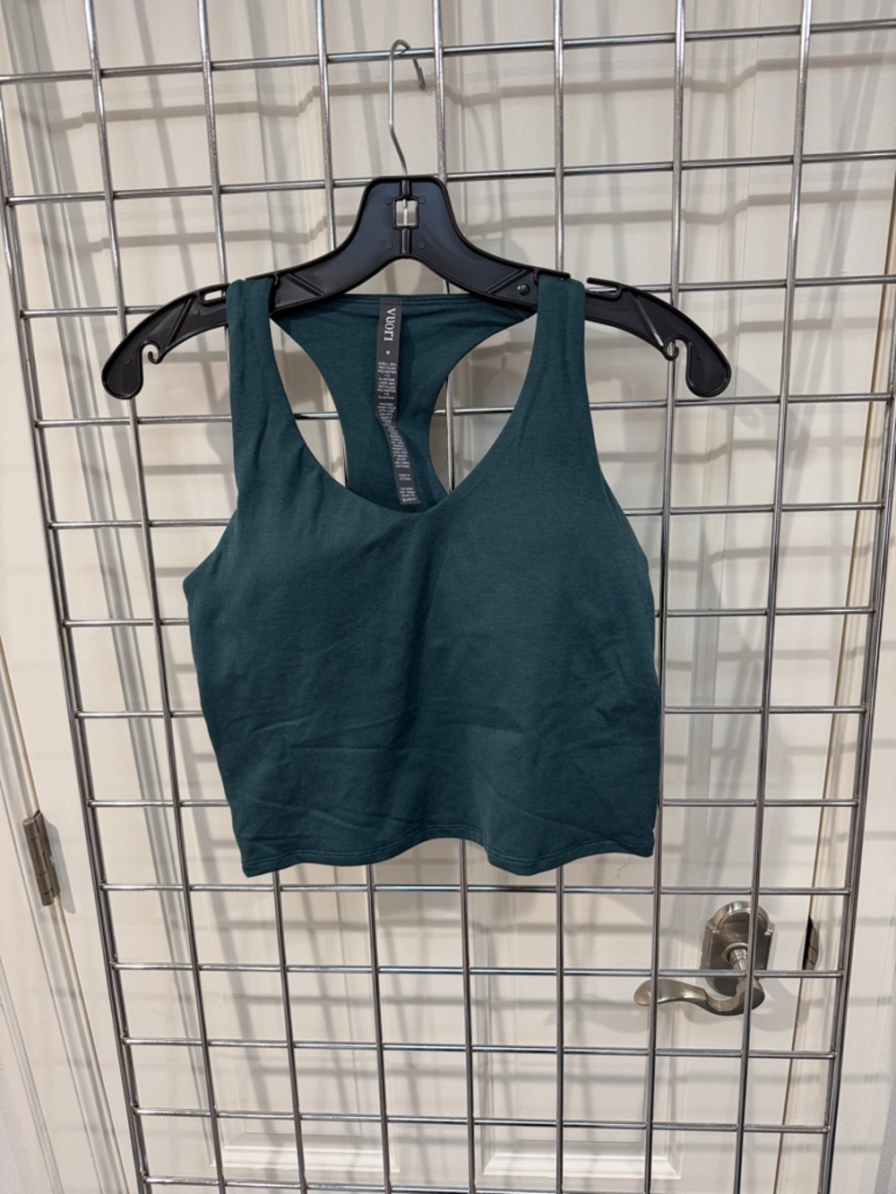 Vuori Forest Green Racerback Crop Top